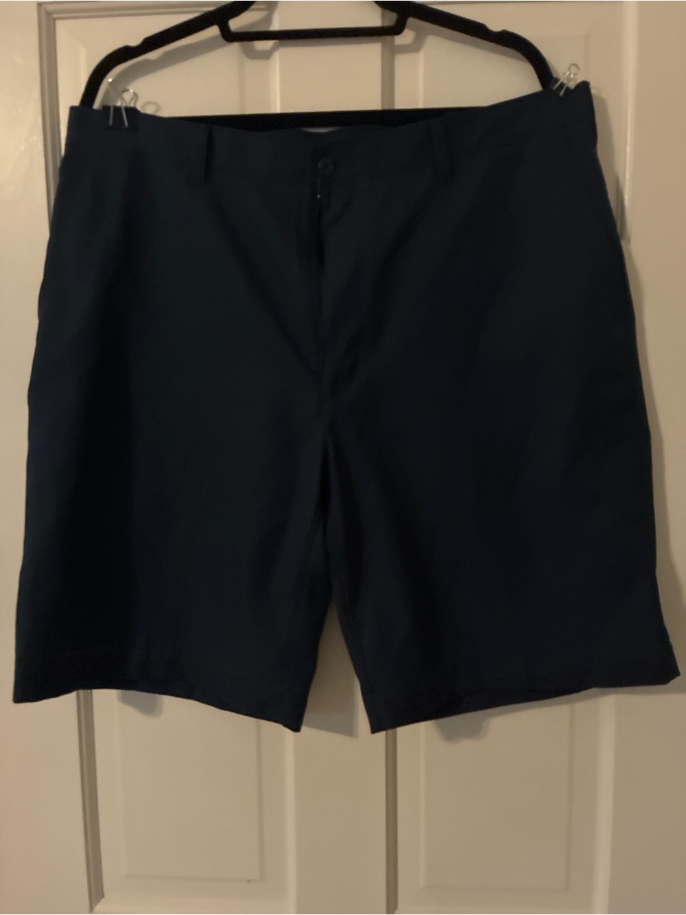 PGA Tour Solid Navy Flat-Front Golf Shorts